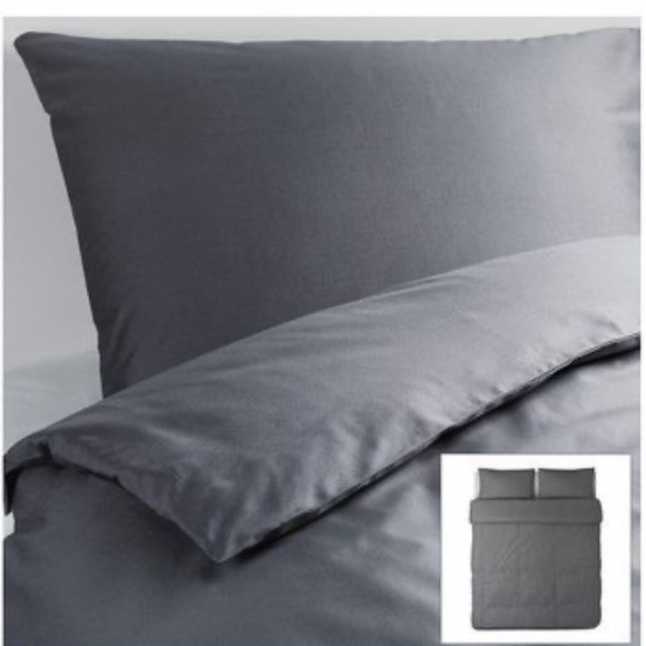 IKEA KING Duvet COVER GRAY Grey GÄSPA - Picture 2 of 4